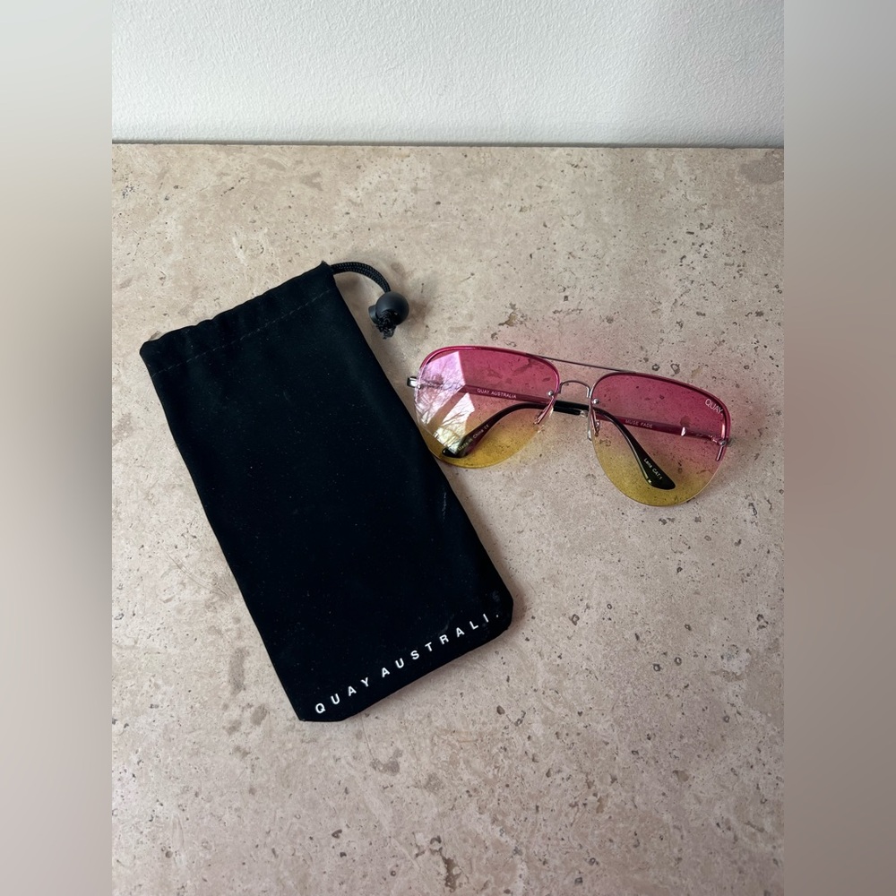 Quay Australia Gradient Sunglasses with Pouch